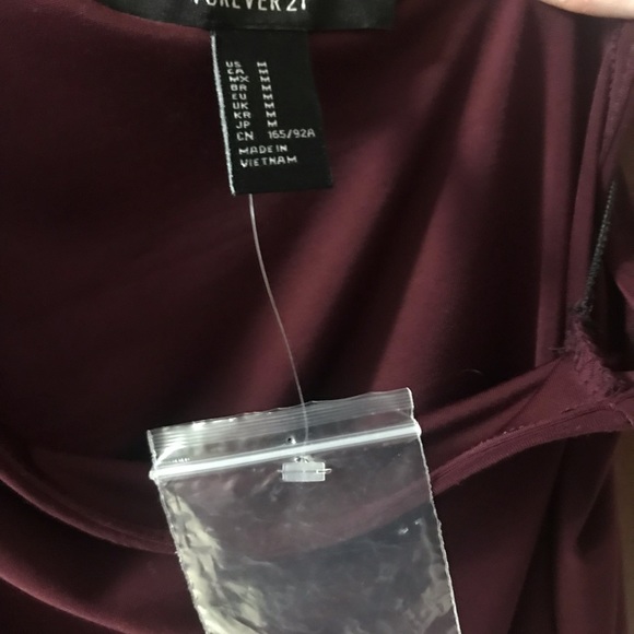 Maroon One-Shoulder Bodysuit with Choker Connected - Picture 4 of 5